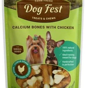 Dog Fest Calcium Bones With Chicken for Mini Dogs, Dog Treats-55g