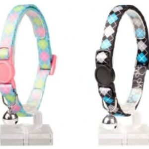 Duvo+ Cat Collar Squares Nylon, Adjustable Outdoor Quality With Safety Closure 20-30Cm/10Mm