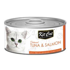 Kit Cat Deboned Tuna Salmon Toppers Canned Cat Food 80g