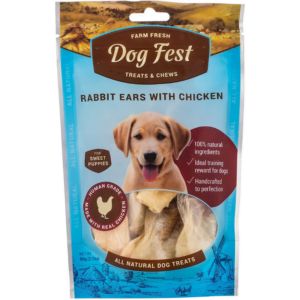 Dog Fest Rabbit Ears With Chicken Treats for Puppies-90g