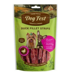 Dog Fest Duck Fillet Strips for Mini Dogs, Dog Treats-55g