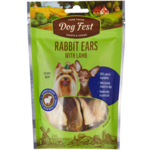 Dog Fest Rabbit Ears With Lamb for Mini-Dogs, Dog Treats