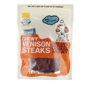 Armitage-Good Boy-Chewy Venison Steaks Dog Treats 80g