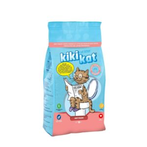 Kiki Kat White Bentonite Clumping Cat Litter – Baby Powder-10 L (8.7 Kg)